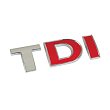 Chromované samolepící 3D logo (TDI) - červené 