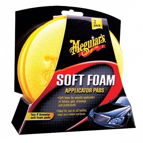 Houbičkové aplikátory pro nanášení autokosmetiky Meguiars Soft Foam Applicator Pads