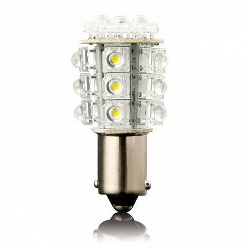 Diodové žárovky BA15S - 20 LED - žluté (2 ks) - Vecta
