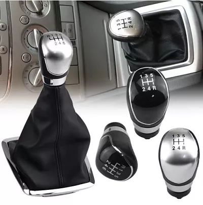 Řadící páka Ford Focus II (2004 - 2007) s manžetou a chromovaným rámečkem + 3 plaketky navíc