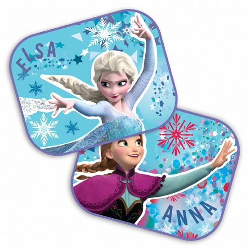 Protisluneční clony do auta na boční okna Frozen - Elsa a Anna (2 ks) - Seven