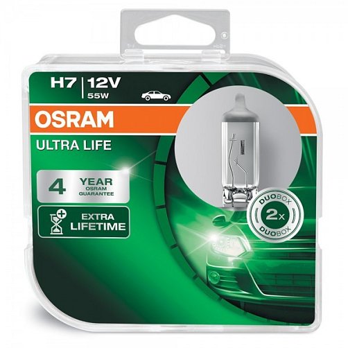 Žárovky H7 Osram Ultra Life (DUO BOX 2 ks) - pro dlouhou životnost