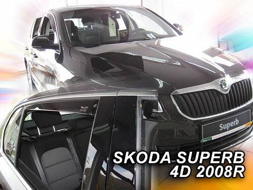 Ofuky oken Škoda Superb II (2008 - 2015) - přední + zadní - sada 4ks