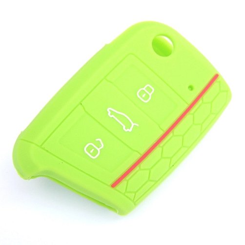 Silikonový obal - kryt na klíč Škoda Rapid (2012) - RS Design - zelený