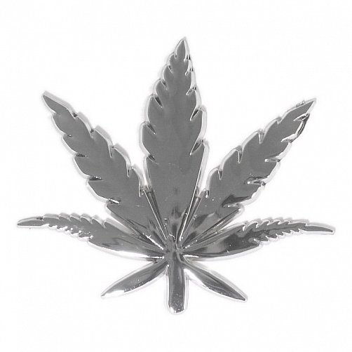 Chromované samolepící 3D logo ( Leaf )