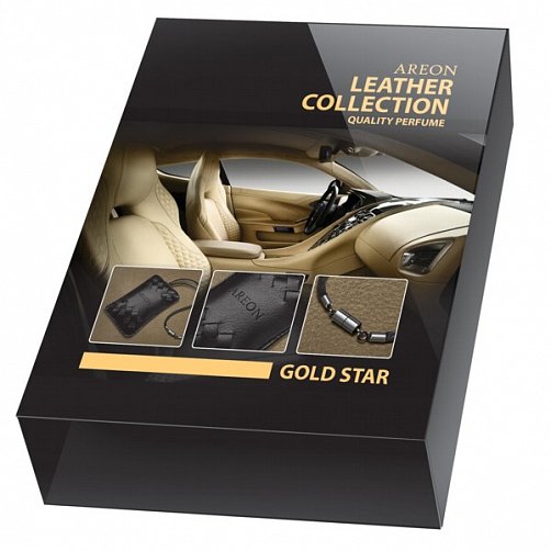 Luxusní vůně do auta Areon Leather Collection - GOLD STAR 