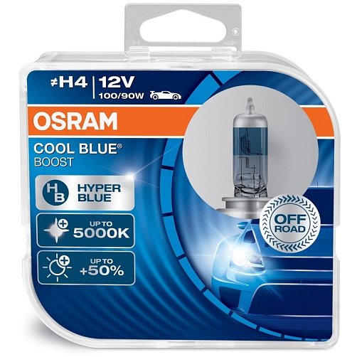 Žárovky H4 Osram Cool Blue Boost 100/90W (DUO BOX 2 ks)