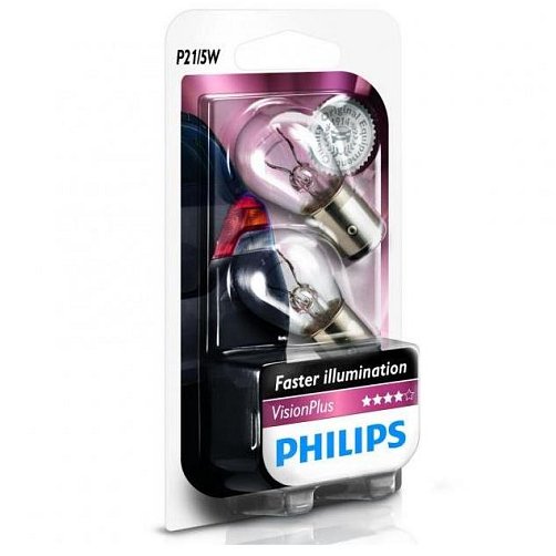 Žárovky 21/5W BAY15D Philips VisionPlus + 50% (2 ks)