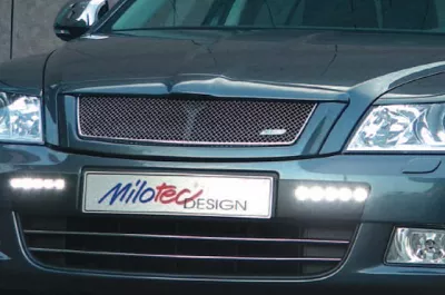 Sportovní maska s nerez mřížkou Škoda Octavia II Facelift (2008 - 2013) - Milotec