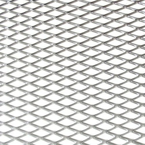 Tuningová mřížka - tahokov do nárazníku (oko 17 x 7 mm) - stříbrná