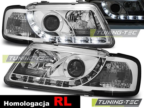 Přední čirá LED světla Audi A3 (1996 - 2000) - s denním svícením RL