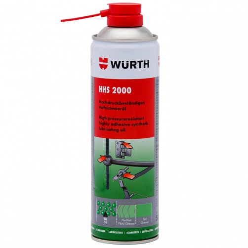 Silně přilnavý mazací olej HHS 2000 odolný vysokému tlaku - Würth (500 ml)