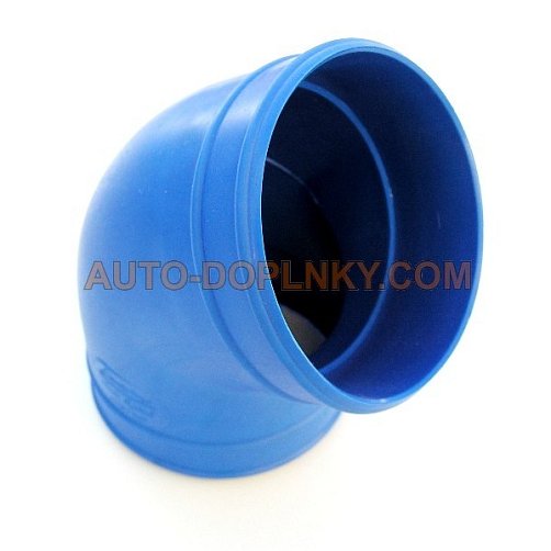 Koleno - redukce sání sportovního filtru 120° - průměr 77 mm - modré