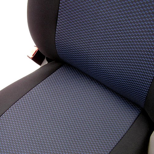 Autopotahy Ford Custom (2013->) 8 místná verze - Exclusive Quality - černo / modré