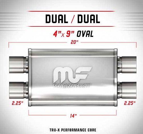 Sportovní výfuk Magnaflow Performance II DUAL 14385 - průměr 60 mm - USA